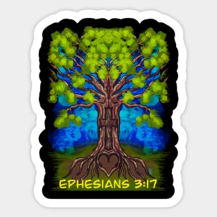 Ephesians 3:17 Sticker